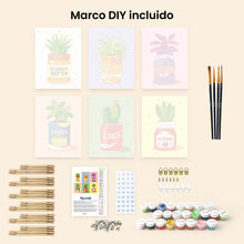 Cargar imagen en el visor de la galería, Mini Pintar por números 15x20cm (6 piezas) - Jardín en Frascos