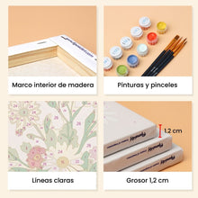 Cargar imagen en el visor de la galería, Mini Pintar por números 15x20cm (6 piezas) - Botellas Florecientes