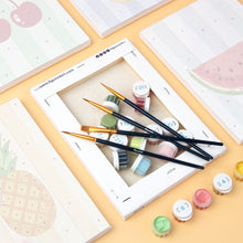 Cargar imagen en el visor de la galería, Mini Pintar por números 15x20cm (6 piezas) - Set de Frutas Soleadas