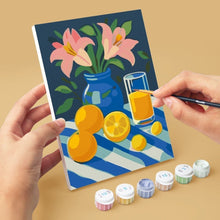 Cargar imagen en el visor de la galería, Mini Pintar por números 15x20cm (6 piezas) - Ramo Dorado de Limones