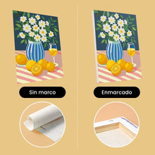 Cargar imagen en el visor de la galería, Mini Pintar por números 15x20cm (6 piezas) - Ramo Dorado de Limones