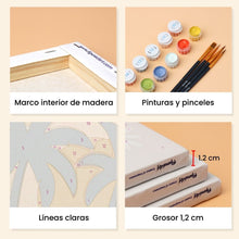 Cargar imagen en el visor de la galería, Mini Pintar por números 15x20cm (6 piezas) - Ramo Dorado de Limones