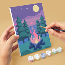Cargar imagen en el visor de la galería, Mini Pintar por números 15x20cm (6 piezas) - Pequeños Paisajes de Sueño