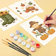 Cargar imagen en el visor de la galería, Mini Pintar por números 15x20cm (6 piezas) - Cosecha de Otoño