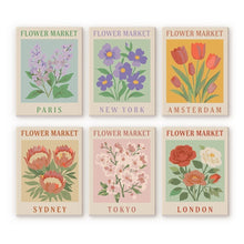Cargar imagen en el visor de la galería, Mini Pintar por números 15x20cm (6 piezas) - Mercado de Flores 1 Figured'Art