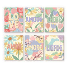 Cargar imagen en el visor de la galería, Mini Pintar por números 15x20cm (6 piezas) - Amor Floral 2 Figured'Art