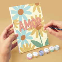 Cargar imagen en el visor de la galería, Mini Pintar por números 15x20cm (6 piezas) - Amor Floral 2