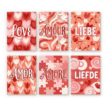 Cargar imagen en el visor de la galería, Mini Pintar por números 15x20cm (6 piezas) - Corazones Dulces Figured'Art
