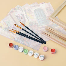 Cargar imagen en el visor de la galería, Mini Pintar por números 15x20cm (6 piezas) - Puertas Florecidas
