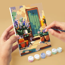 Cargar imagen en el visor de la galería, Mini Pintar por números 15x20cm (6 piezas) - Puertas Florecidas