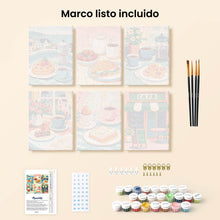 Cargar imagen en el visor de la galería, Mini Pintar por números 15x20cm (6 piezas) - Delicias de Café