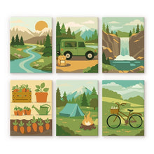 Cargar imagen en el visor de la galería, Mini Pintar por números 15x20cm (6 piezas) - Escape Natural Figured'Art
