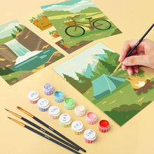 Cargar imagen en el visor de la galería, Mini Pintar por números 15x20cm (6 piezas) - Escape Natural