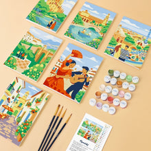 Cargar imagen en el visor de la galería, Mini Pintar por números 15x20cm (6 piezas) - Monumentos Europeos