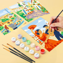 Cargar imagen en el visor de la galería, Mini Pintar por números 15x20cm (6 piezas) - Monumentos Europeos