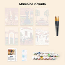 Cargar imagen en el visor de la galería, Mini Pintar por números 15x20cm (6 piezas) - Sueños Andaluces