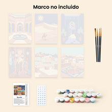Cargar imagen en el visor de la galería, Mini Pintar por números 15x20cm (6 piezas) - Escenas de Las Mil y Una Noches