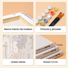 Cargar imagen en el visor de la galería, Mini Pintar por números 15x20cm (6 piezas) - Sueños de Santorini