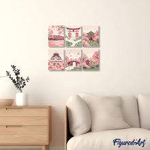 Cargar imagen en el visor de la galería, Mini Pintar por números 15x20cm (6 piezas) - Espíritu de Japón