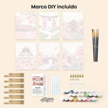 Cargar imagen en el visor de la galería, Mini Pintar por números 15x20cm (6 piezas) - Espíritu de Japón