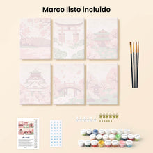 Cargar imagen en el visor de la galería, Mini Pintar por números 15x20cm (6 piezas) - Espíritu de Japón