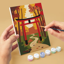 Cargar imagen en el visor de la galería, Mini Pintar por números 15x20cm (6 piezas) - Japón Sereno