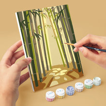 Cargar imagen en el visor de la galería, Mini Pintar por números 15x20cm (6 piezas) - Paisajes Zen