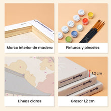 Cargar imagen en el visor de la galería, Mini Pintar por números 15x20cm (6 piezas) - Paisajes Zen