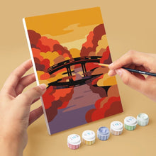 Cargar imagen en el visor de la galería, Mini Pintar por números 15x20cm (6 piezas) - Atardecer en Japón