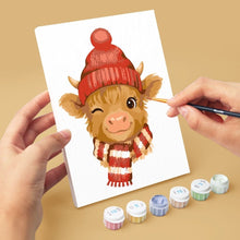 Cargar imagen en el visor de la galería, Mini Pintar por números 15x20cm (6 piezas) - Pequeños Amigos Muu