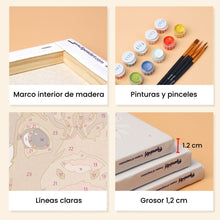 Cargar imagen en el visor de la galería, Mini Pintar por números 15x20cm (6 piezas) - Pequeños Amigos Muu