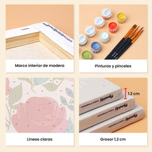 Cargar imagen en el visor de la galería, Mini Pintar por números 15x20cm (6 piezas) - Emociones en Flor 1