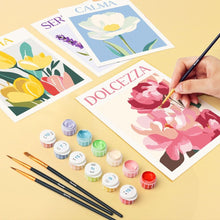 Cargar imagen en el visor de la galería, Mini Pintar por números 15x20cm (6 piezas) - Emociones en Flor 4