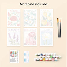 Cargar imagen en el visor de la galería, Mini Pintar por números 15x20cm (6 piezas) - Emociones en Flor 4