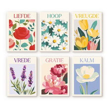 Cargar imagen en el visor de la galería, Mini Pintar por números 15x20cm (6 piezas) - Emociones en Flor 5 Figured'Art