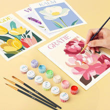 Cargar imagen en el visor de la galería, Mini Pintar por números 15x20cm (6 piezas) - Emociones en Flor 5