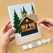 Cargar imagen en el visor de la galería, Mini Pintar por números 15x20cm (6 piezas) - Navidad en Europa