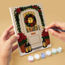 Cargar imagen en el visor de la galería, Mini Pintar por números 15x20cm (6 piezas) - Puertas de Entrada Navideñas