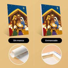 Cargar imagen en el visor de la galería, Mini Pintar por números 15x20cm (6 piezas) - La Historia de la Natividad