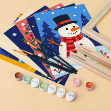 Cargar imagen en el visor de la galería, Mini Pintar por números 15x20cm (6 piezas) - Favoritos del Invierno Festivo