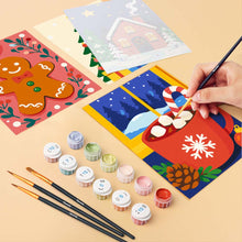 Cargar imagen en el visor de la galería, Mini Pintar por números 15x20cm (6 piezas) - Favoritos del Invierno Festivo
