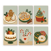 Cargar imagen en el visor de la galería, Mini Pintar por números 15x20cm (6 piezas) - Dulces Navideños Figured'Art