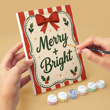 Cargar imagen en el visor de la galería, Mini Pintar por números 15x20cm (6 piezas) - Felices deseos de Navidad
