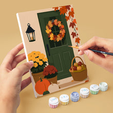 Cargar imagen en el visor de la galería, Mini Pintar por números 15x20cm (6 piezas) - Bienvenido a casa, otoño