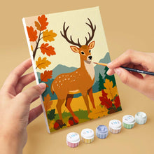 Cargar imagen en el visor de la galería, Mini Pintar por números 15x20cm (6 piezas) - Criaturas del bosque