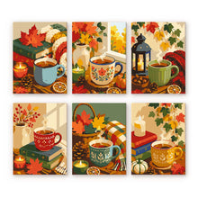 Cargar imagen en el visor de la galería, Mini Pintar por números 15x20cm (6 piezas) - Temporada de especias de calabaza Figured'Art