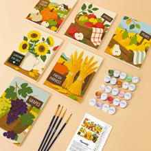 Cargar imagen en el visor de la galería, Mini Pintar por números 15x20cm (6 piezas) - Días del mercado de la cosecha