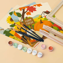 Cargar imagen en el visor de la galería, Mini Pintar por números 15x20cm (6 piezas) - Días del mercado de la cosecha