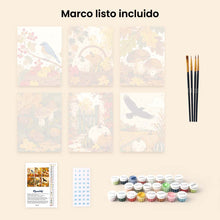 Cargar imagen en el visor de la galería, Mini Pintar por números 15x20cm (6 piezas) - Cosecha silvestre de otoño