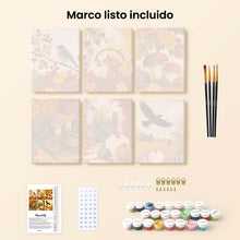 Cargar imagen en el visor de la galería, Mini Pintar por números 15x20cm (6 piezas) - Cosecha silvestre de otoño